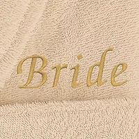 Linum Home Textiles Embroidered Bride Terry Bathrobe Unisex Adult Cloth Long Sleeve Length Robe