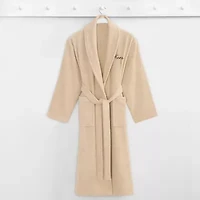 Linum Home Textiles Embroidered Hers Terry Bathrobe Unisex Adult Cloth Long Sleeve Length Robe