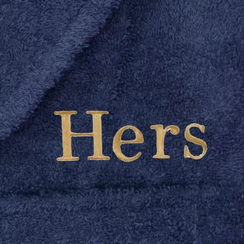 Linum Home Textiles Halloween Herringbone Bathrobe Unisex Adult Long Sleeve Length Robe