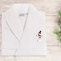 Linum Home Textiles Halloween Waffle Weave Bathrobe Unisex Adult Long Sleeve Length Robe