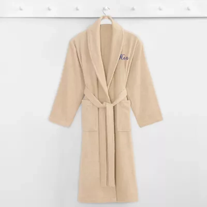 Linum Home Textiles Embroidered His Terry Bathrobe Unisex Adult Cloth Long Sleeve Length Robe