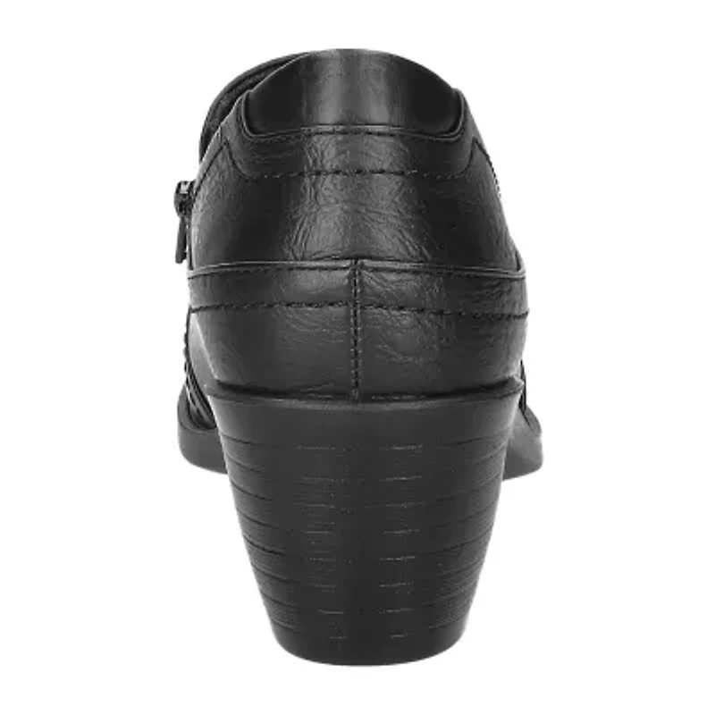 Easy Street Womens Joplin Block Heel Booties