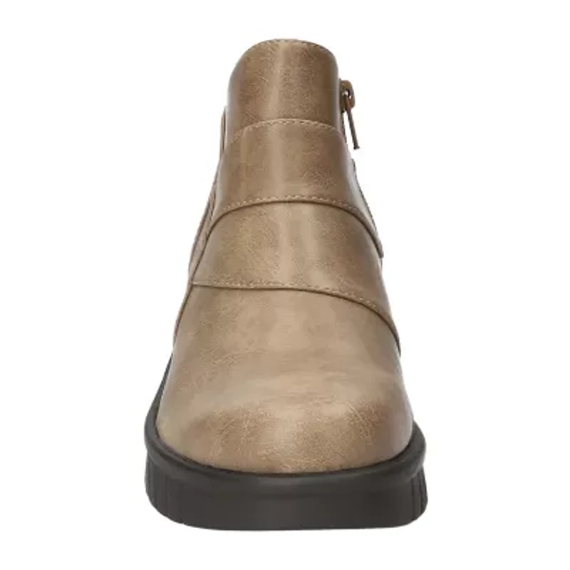 Easy Street Womens Rayleen Flat Heel Booties