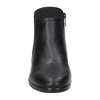 Easy Street Womens Langley Block Heel Booties