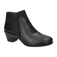 Easy Street Womens Langley Block Heel Booties