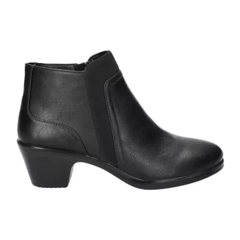 Easy Street Womens Langley Block Heel Booties