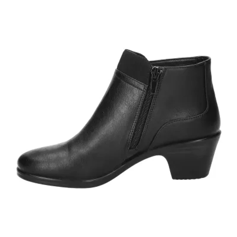 Easy Street Womens Langley Block Heel Booties