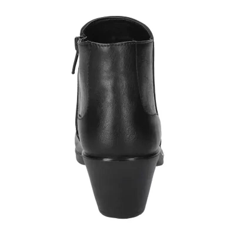 Easy Street Womens Langley Block Heel Booties