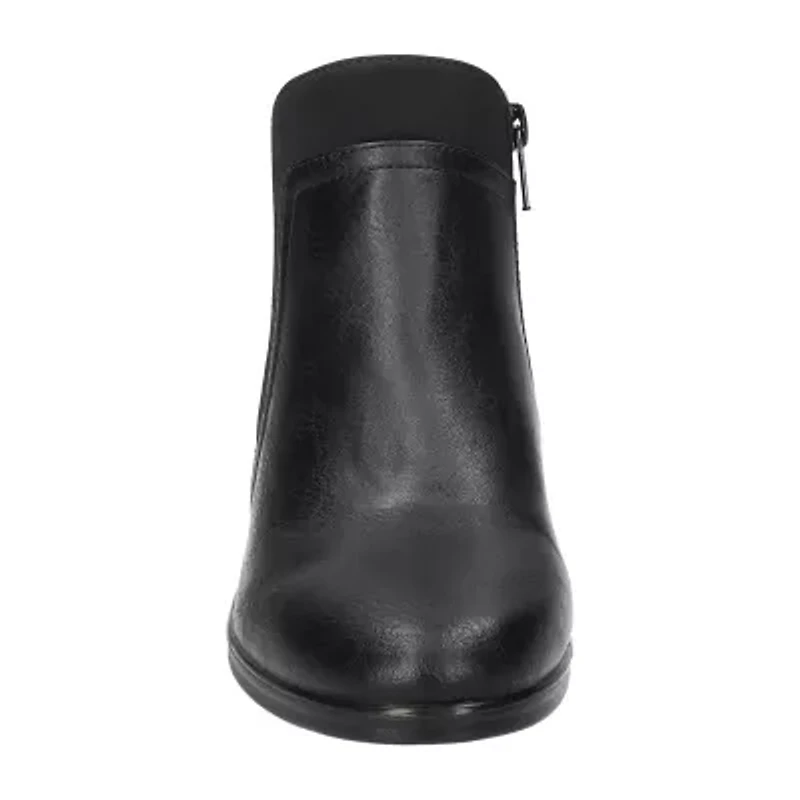 Easy Street Womens Langley Block Heel Booties