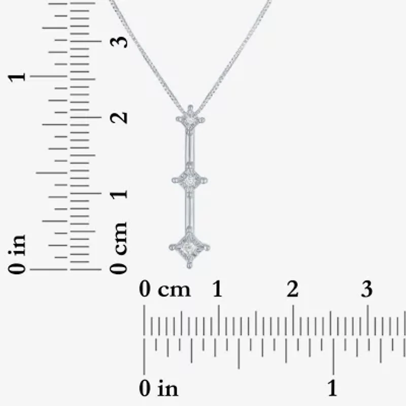 Diamond Accent G-H / Si2-I1 Womens Diamond Accent Lab Grown White Diamond Accent 10K Gold 18 Inch Pendant Necklace