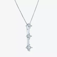 Womens Genuine White Diamond Accent 10K or Yellow Gold Pendant Necklace