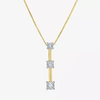Diamond Accent G-H / Si2-I1 Womens Diamond Accent Lab Grown White Diamond Accent 10K Gold 18 Inch Pendant Necklace