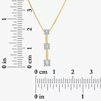 Diamond Accent G-H / Si2-I1 Womens Diamond Accent Lab Grown White Diamond Accent 10K Gold 18 Inch Pendant Necklace