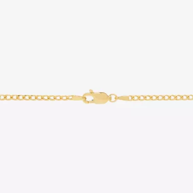 Made in Italy Womens 14K Gold 18 Inch Curb Chain Necklace