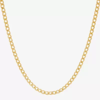 Made in Italy Womens 14K Gold 18 Inch Curb Chain Necklace