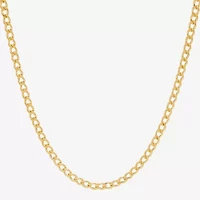 Made in Italy Womens 14K Gold 18 Inch Curb Chain Necklace