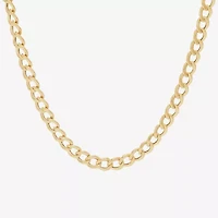 Bonded Brilliance Womens 14K Gold Over Silver 20 Inch Link Chain Necklace