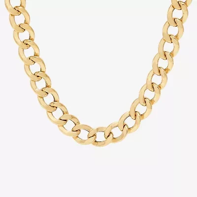 Bonded Brilliance Womens 20 Inch Cuban Chain Necklace