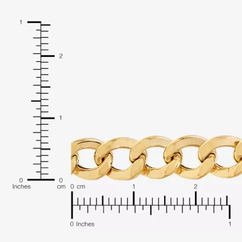 Bonded Brilliance Womens 20 Inch Cuban Chain Necklace