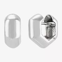 Silver Addiction Womens Sterling Silver Hoop Earrings