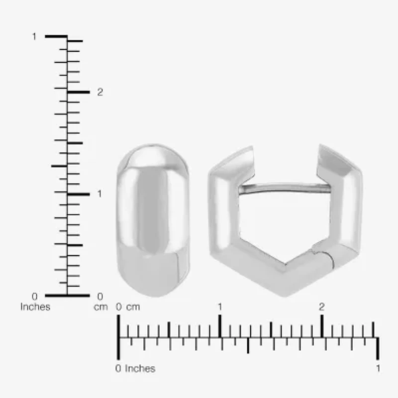 Silver Addiction Womens Sterling Silver Hoop Earrings