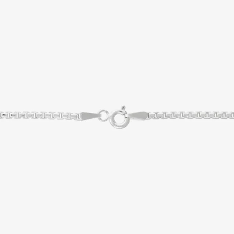 Made in Italy Sterling Silver Womens Sterling Silver 18 Inch Box Chain Necklace