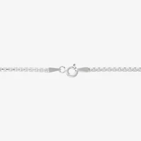 Made in Italy Sterling Silver Womens Sterling Silver 18 Inch Box Chain Necklace