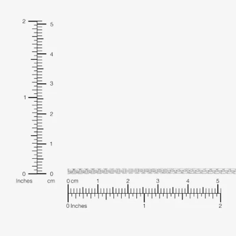 Made in Italy Sterling Silver Womens Sterling Silver 18 Inch Box Chain Necklace