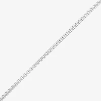 Made in Italy Sterling Silver Womens Sterling Silver 18 Inch Box Chain Necklace