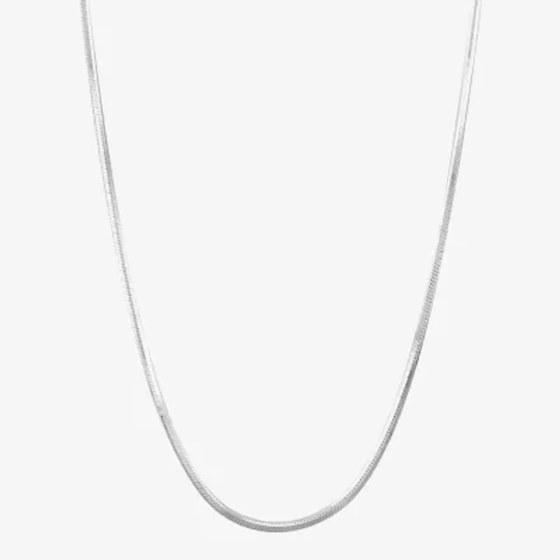 Made in Italy Womens Sterling Silver Inch Snake Chain Necklace