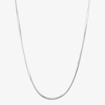 Made in Italy Womens Sterling Silver 18 Inch Snake Chain Necklace
