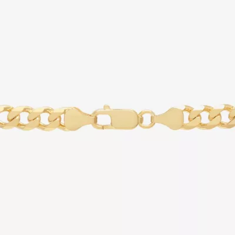 Made in Italy Mens 24K Gold Over Silver Inch Curb Chain Necklace