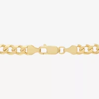 Made in Italy Mens 24K Gold Over Silver Inch Curb Chain Necklace