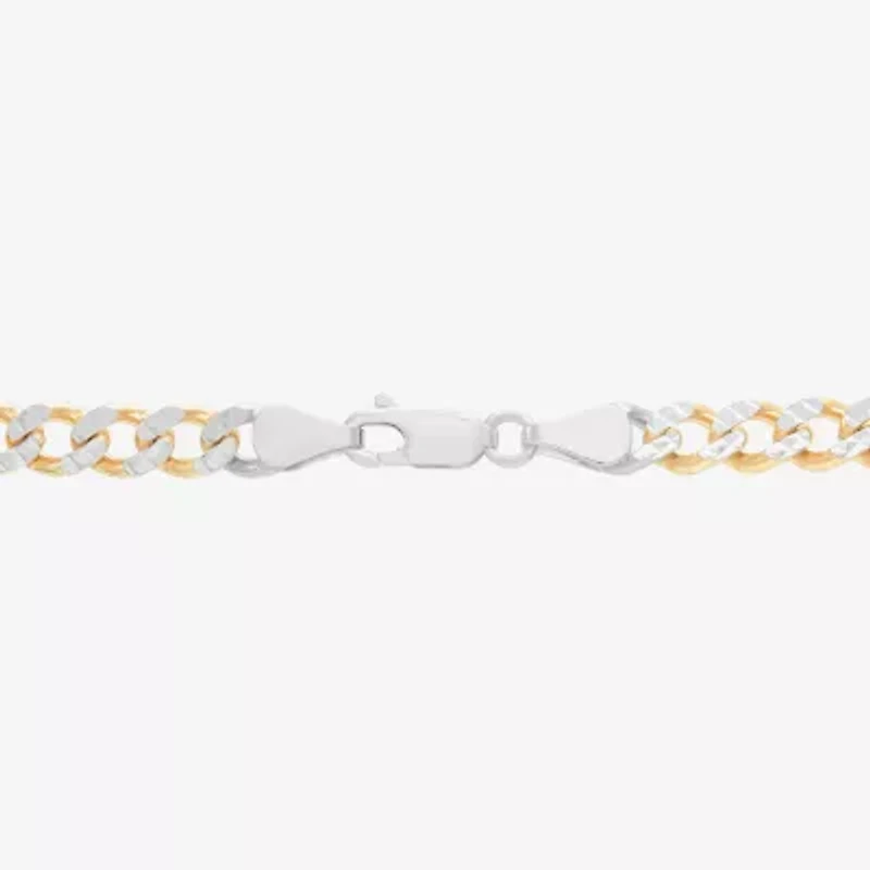 Made in Italy Mens 24K Gold Over Silver 20 Inch Curb Chain Necklace