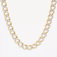 Made in Italy Mens 24K Gold Over Silver 20 Inch Curb Chain Necklace