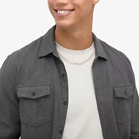 Made in Italy Mens 24K Gold Over Silver 20 Inch Curb Chain Necklace