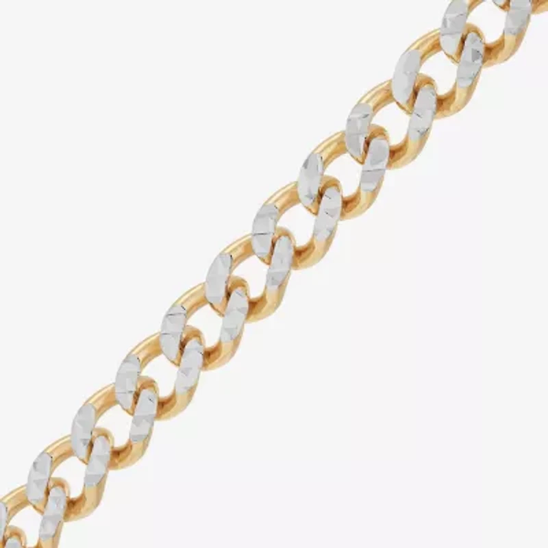 Made in Italy Mens 24K Gold Over Silver 20 Inch Curb Chain Necklace