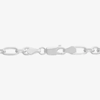 Made in Italy Womens Sterling Silver 7.5 Inch Solid Rolo Chain Bracelet