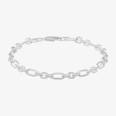 Made in Italy Womens Sterling Silver 7.5 Inch Solid Rolo Chain Bracelet