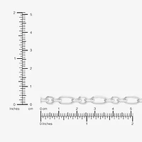 Made in Italy Womens Sterling Silver 7.5 Inch Solid Rolo Chain Bracelet