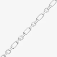 Made in Italy Womens Sterling Silver 7.5 Inch Solid Rolo Chain Bracelet