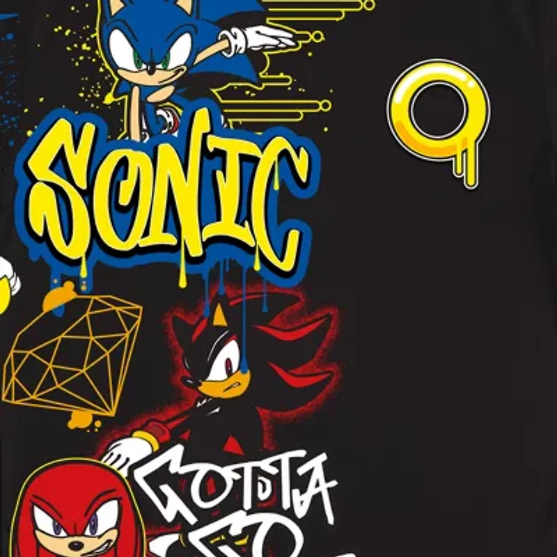 Little & Big Kid Boys Crew Neck Short Sleeve Oversized Sonic the Hedgehog Graphic T-Shirt