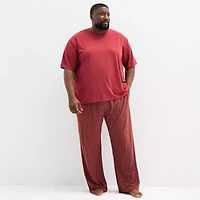 Stafford Mens Crew Neck Short Sleeve Big and Tall Pajama Top