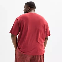 Stafford Mens Crew Neck Short Sleeve Big and Tall Pajama Top