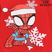 Toddler Boys Crew Neck Long Sleeve Regular Fit Spiderman Graphic T-Shirt