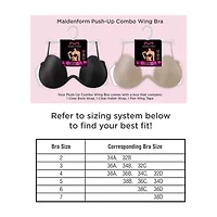 Maidenform Push up Wing Combo Bra
