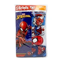 Little Boys Spiderman 5 Pack Briefs Bup5216