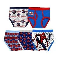 Little Boys Spiderman 5 Pack Briefs Bup5216
