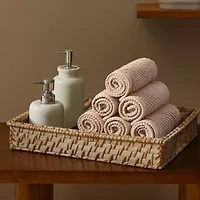 Madison Park Diagonal Ribbed 500gsm Cotton Zero Twist -pc. Quick Dry Bath Towel Set