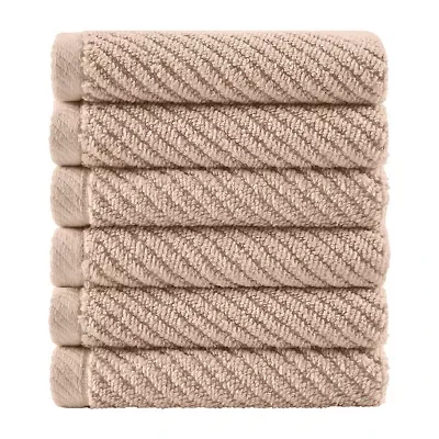 Madison Park Diagonal Ribbed 500gsm Cotton Zero Twist -pc. Quick Dry Bath Towel Set